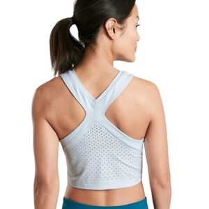 Athleta Shanti Long Line Tank Blue Large